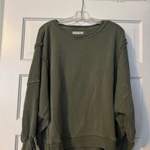 Free people Olive Green Sweatshirt